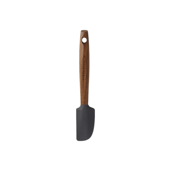 Krukkeskraber på 21 cm fra Scanpan i karboniseret ask og silikone set forfra