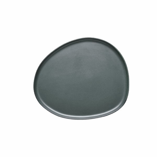 Aida Raw Organic middagstallerken i Northern Green set ovenfra