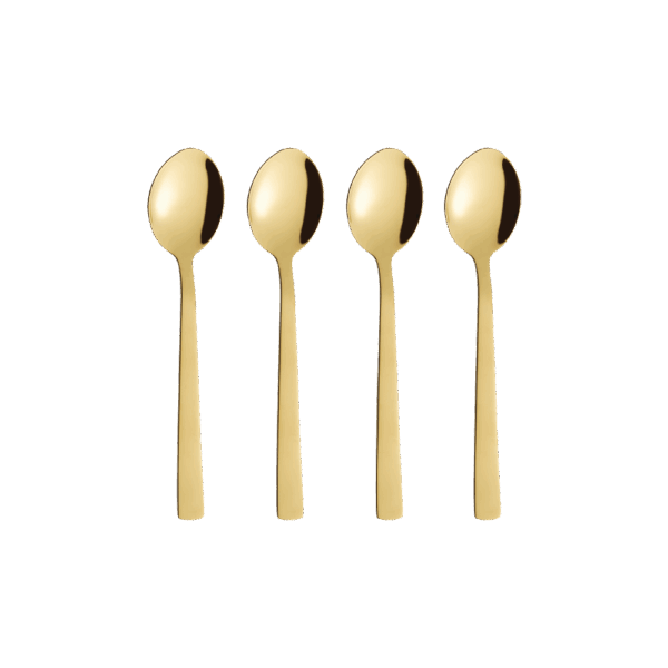 Aida raw spiseskeer 4-pak i guld