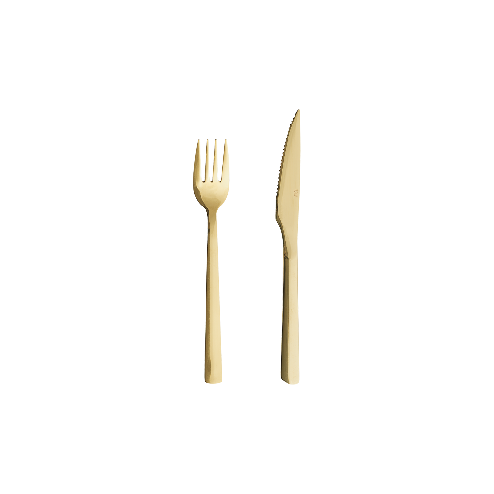 Aida - RAW - steaksæt Guld 8 dele