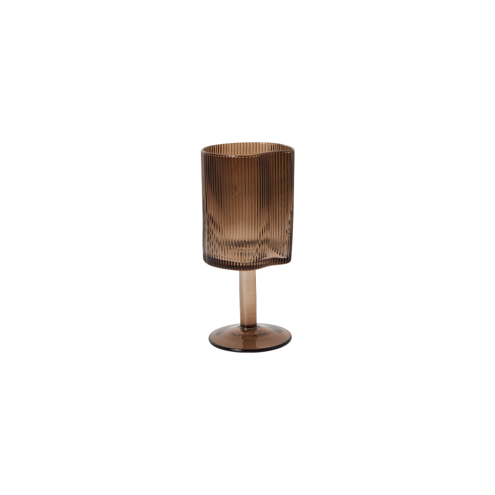 Ripe r&oslash;dvinsglas - Brun