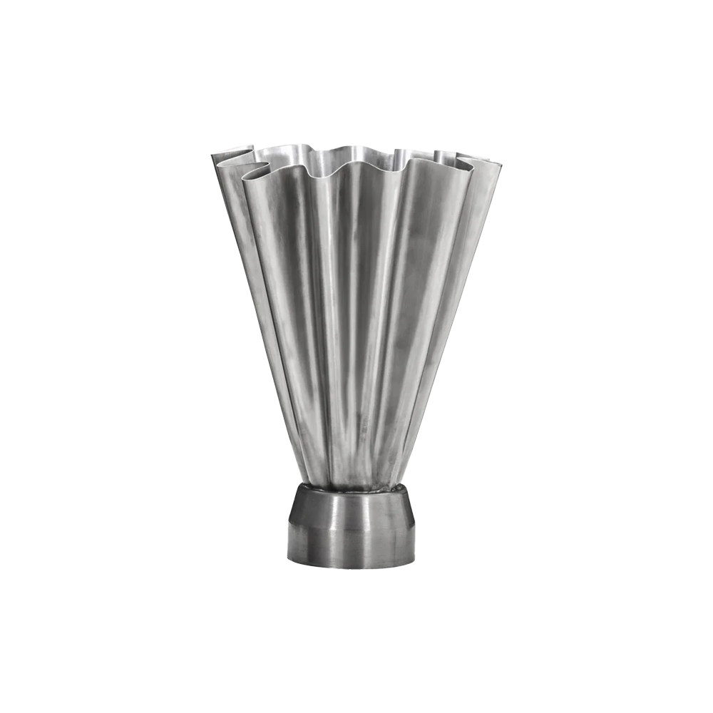 House Doctor - Vase - Hdflood - Børstet Sølvfinish - 33x23 Cm