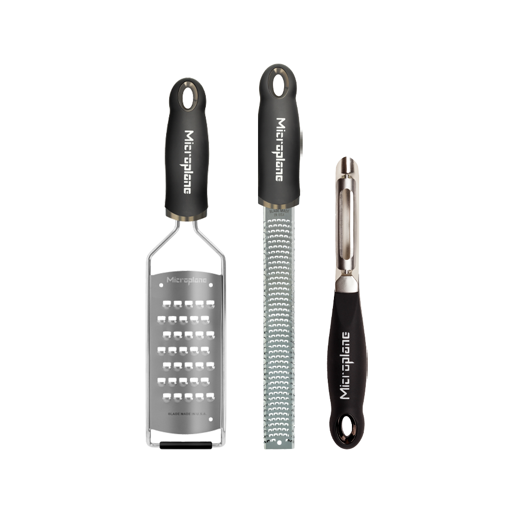 Gourmet Set gaveæske (Zester, ekstra groft rivejern og kartoffelskræller)