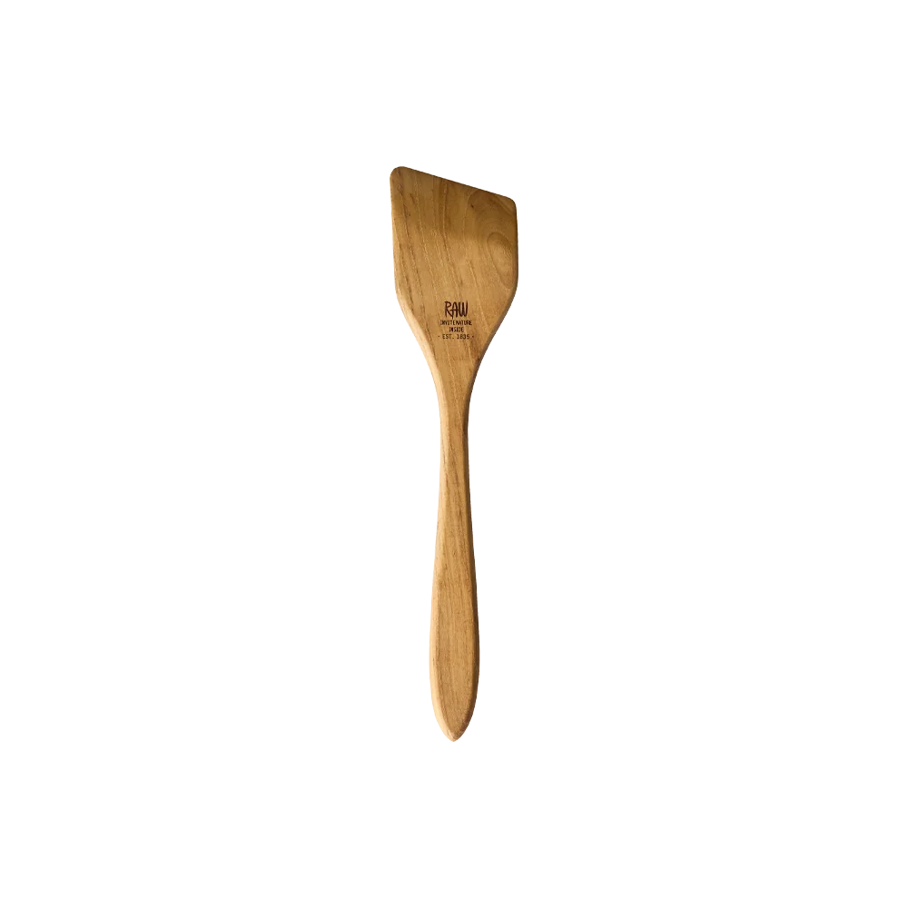Aida RAW Teak palet med fordybning set bagfra