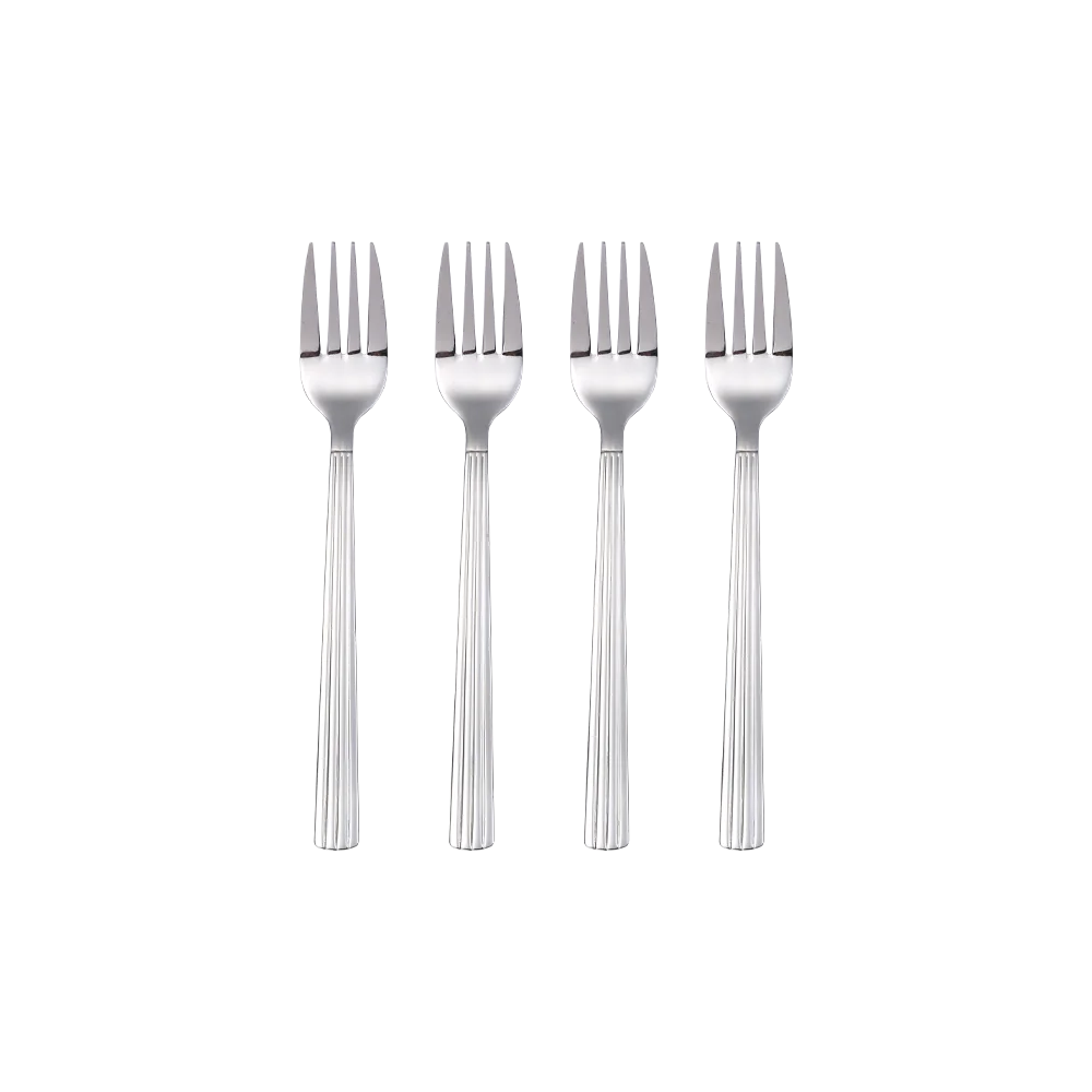 Aida Groovy gafler 4 stk i rustfrit stål