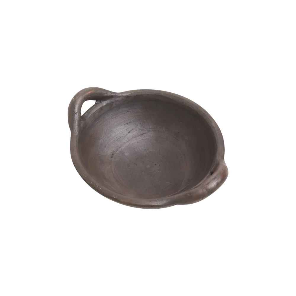 Muubs Hazel skål med håndtag i terrakotta Ø16,5 cm set fra oven