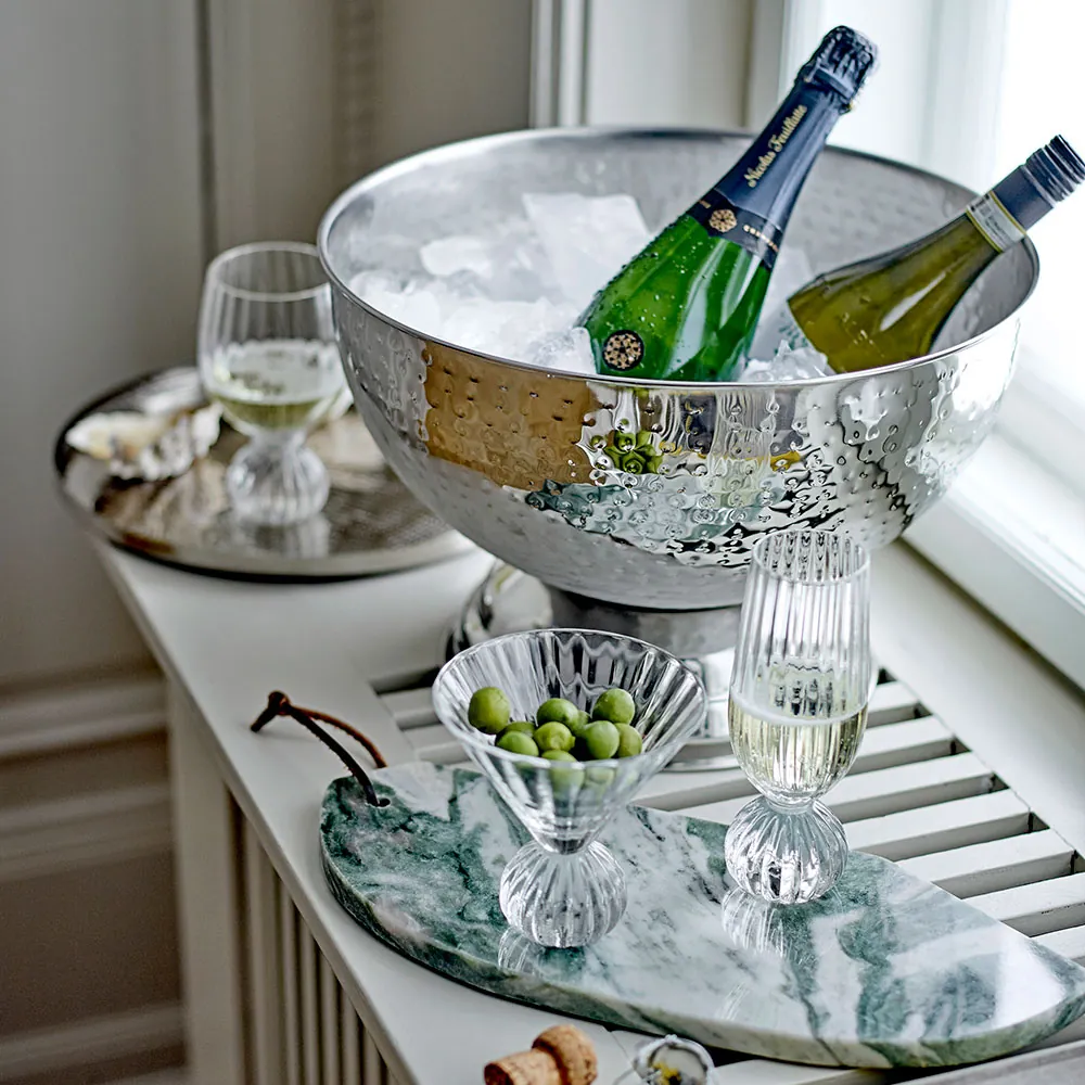 Bloomingville Kaluka champagnekøler med to flasker vin